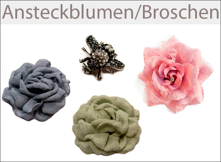 Ansteckblumen/Broschen günstig online kaufen auf paillettenshop.de