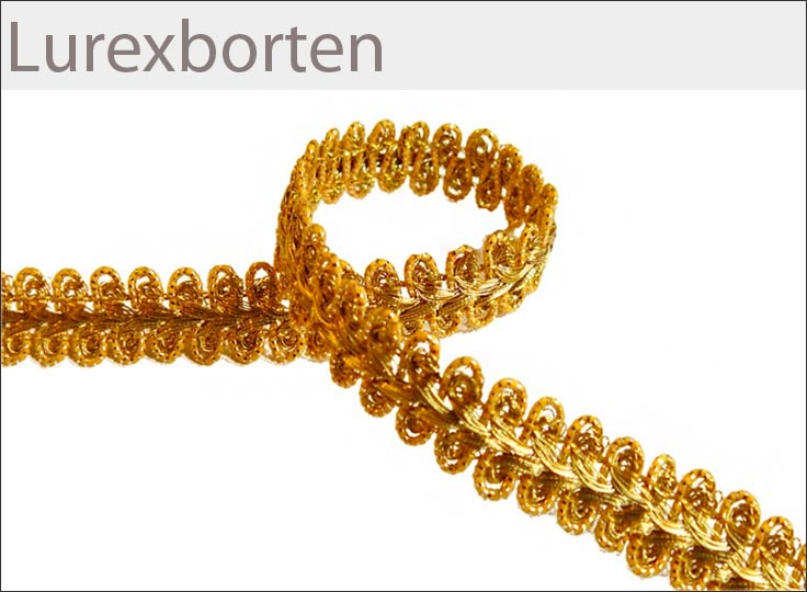 Lurexborten / Brokatborten online kaufen auf paillettenshop.de