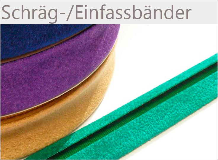 Schrägbänder online kaufen auf paillettenshop.de