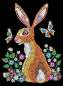 Preview: Sequin-Art Original Paillettenbild Hase 1827