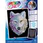 Preview: Sequin-Art Original Paillettenbild Schnee Wolf 1932