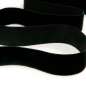 Preview: Samtband Elastisch Schwarz 22mm