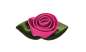 Preview: Satinrose mit Blatt 1,5x3cm pink
