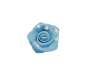 Preview: Satinrose "Pünktchen" ca.2cm - hellblau