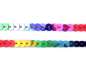 Preview: Einreihige flache Pailletten-Schnur 6mm multicolor