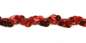 Preview: gebogte Paillettenborte mit Lurexband - rot