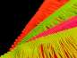 Preview: Offene NEON Kunstseiden-Franse 10cm