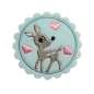 Preview: Stickmotiv Reh ca. 6,5cm hellblau