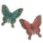 Preview: Stickmotiv Schmetterling zum Aufbügeln 5x5cm