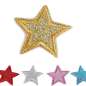Preview: Glitzer-Stern mit Lurex ca 7x7cm 91448