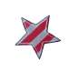 Preview: B-Streifen - grau/blau-rot