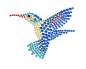 Preview: Strassmotiv "Kolibri" - paillettenshop.de