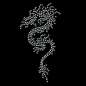 Preview: Strass-/Nietenmotiv Drache -  paillettenshop.de 9703921
