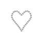 Preview: Strassmotiv Herz 2,7x3cm - paillettenshop.de