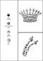 Preview: Details Strass-/Nietenmotiv Krone 5,7x3,7cm