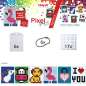 Preview: Pixel Spaß Bastel Set 3 Schlüsselanhänger 90014-63501