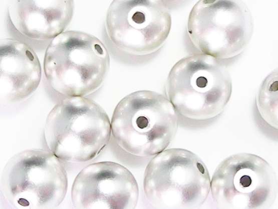 Metallic-Rundperle 6mm matt silber