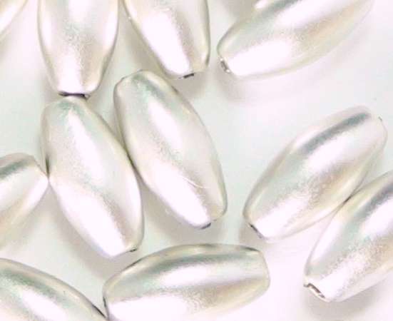 Metallic-Olive 8x4mm matt silber