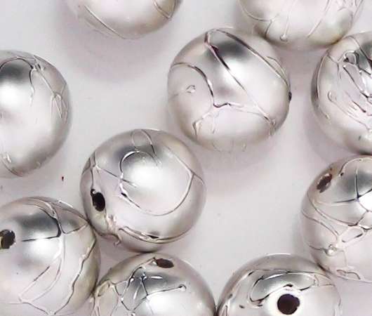 Deko-Perle 8mm matt silber