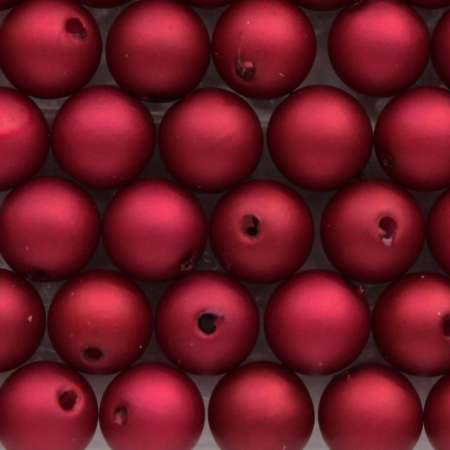 Wachsperlen 6mm rot matt 0820-06024