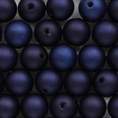 Wachsperlen 6mm marine blau matt 0820-06054