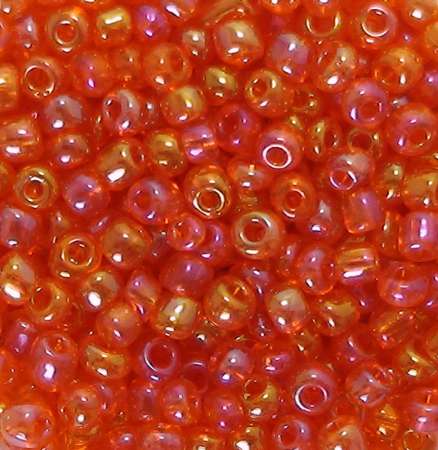 Rocailles 2,6mm transparent gelüstert orange