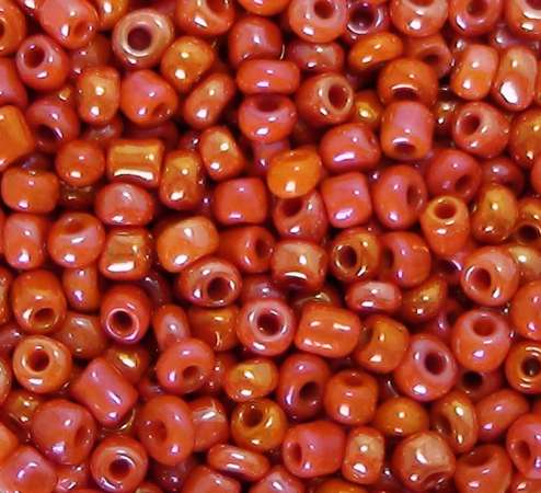 Rocailles 2mm opak gelüstert orange