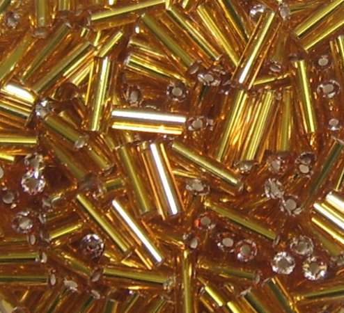 Glasstifte  7mm gold mit Silbereinzug