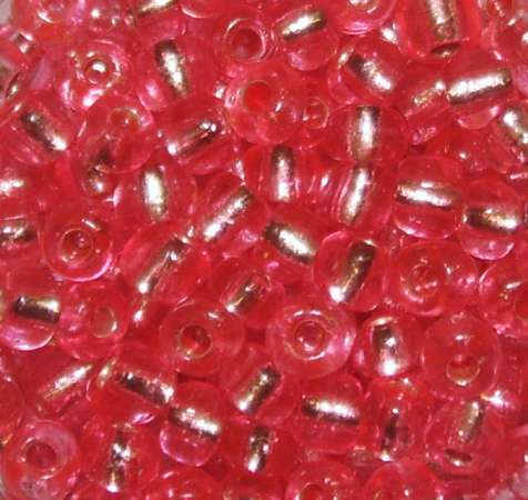 Rocailles 4mm mit Silbereinzug rose