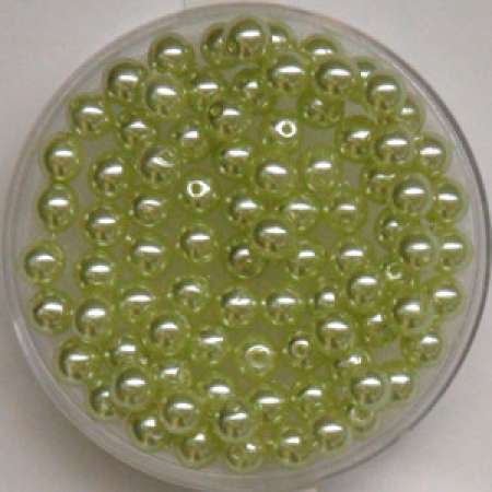 Renaissance Glaswachsperlen 4mm lindgrün Wachsperlen Perlen Schmuckperlen