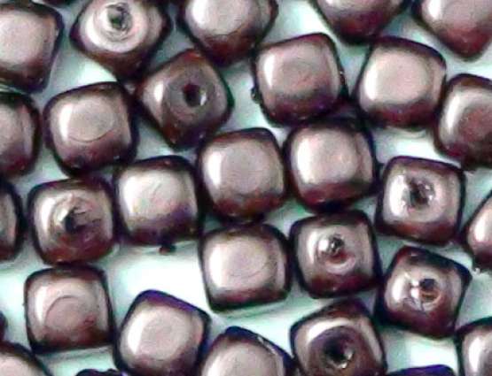 Renaissance-Würfel 4,5x5mm nougat Wachsperlen Perlen Schmuckperlen