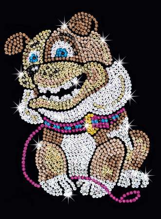 Sequin-Art Junior Paillettenbilder Bulldogge 1501