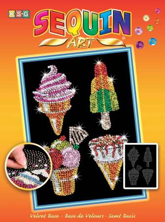 Sequin Art Orange Paillettenbilder Eiscreme 1504