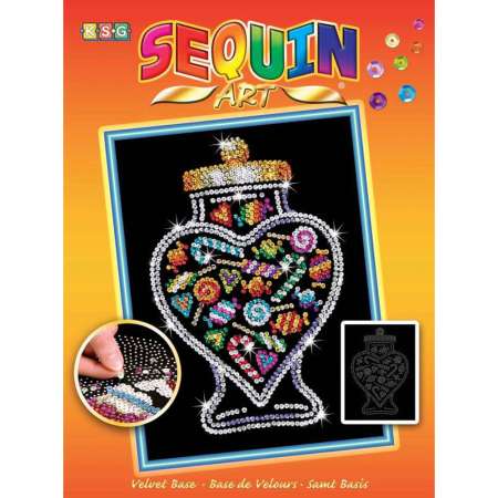 Sequin Art Orange Paillettenbilder Bonbonglas 1505