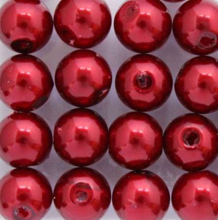 Wachsperlen 6mm rot