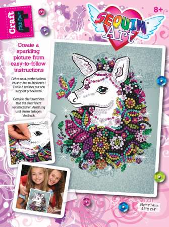 Sequin-Art Paillettenbilder Hirschkuh 1811