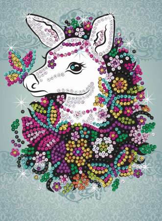 Sequin-Art Paillettenbilder Hirschkuh 1811
