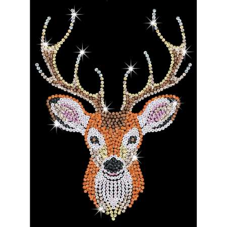 Sequin-Art Original Paillettenbild Hirsch 1933