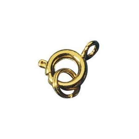 Schmuckverschlüße Schmuckverschluß Federring 9mm mit Spaltring gold