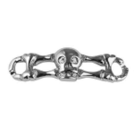 Rayher Shoe-Charm Totenkopf, 50x15mm