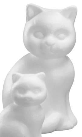 Styropor Figur Katze 23cm