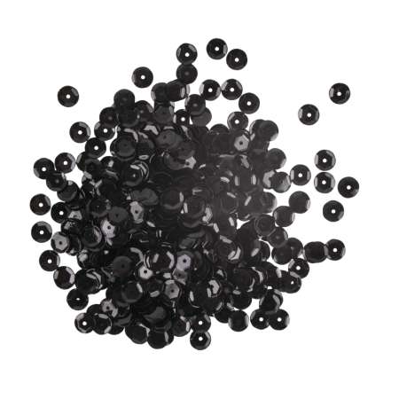 Pailletten gewölbt 6mm schwarz 3000 Stück in SB-Box