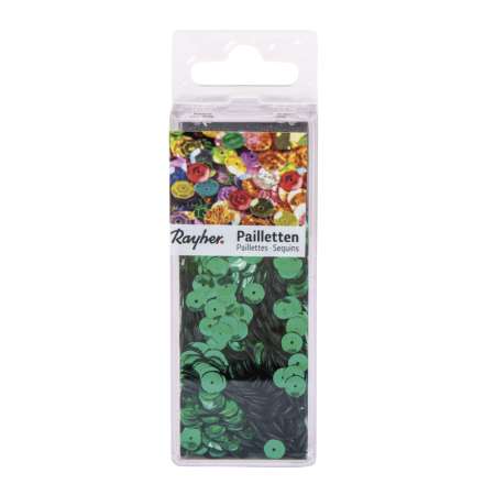 Pailletten gewölbt 6mm blaugrün 4000 Stück in SB-Box