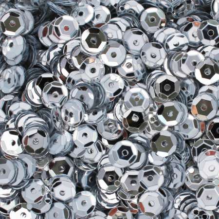 Pailletten gewölbt 5mm silber 40g im SB-Beutel 540022