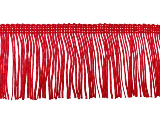 offene Kunstseiden-Franse - rot