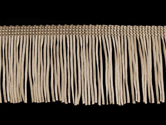 offene Kunstseiden-Franse - beige