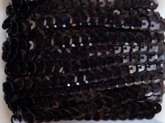 Paillettenband gew. 6mm Hologramm schwarz