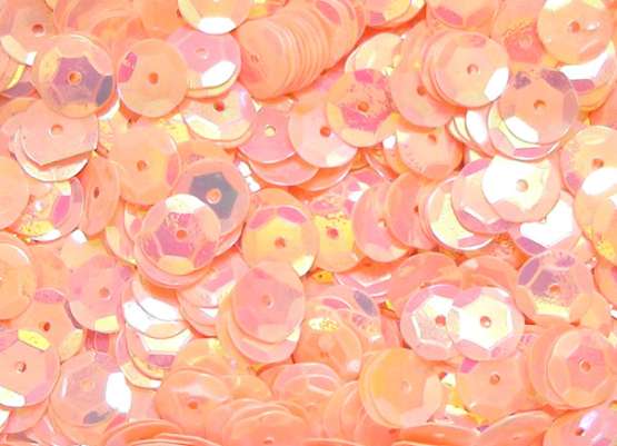 Pailletten 6mm gewölbt lachs irisierend, 6g Dose