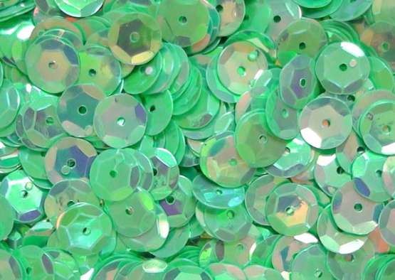 Pailletten 6mm gewölbt mint irisierend, 6g Dose