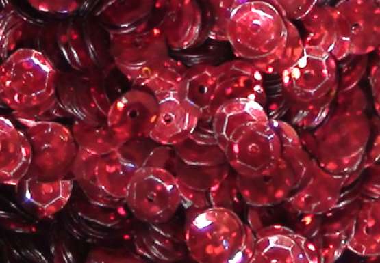 Pailletten gewölbt 6mm Hologramm kirsch 3500 Stück in SB-Box
